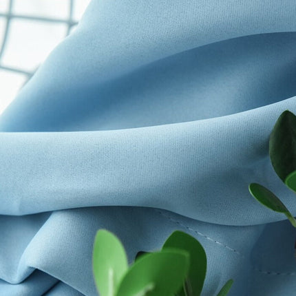 Blå mørkleggingsgardin for stue soverom