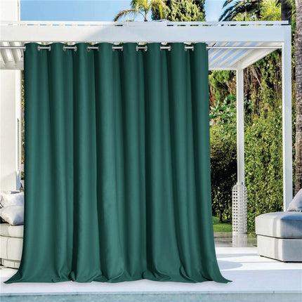 Mørkegrønn lystett utendørsgardin