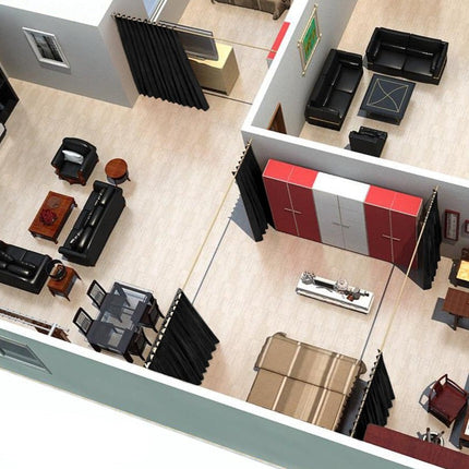 Hvit mørkleggingsgardin for soverom