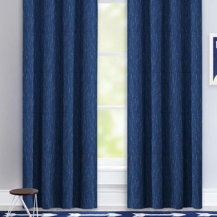 Ensfarget lystett gardin med struktur