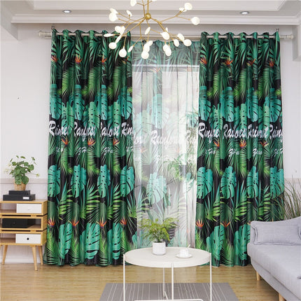 Mørkleggingsgardin med frodig jungelmotiv