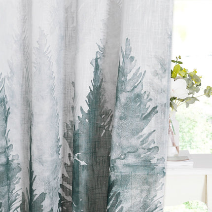 Utendørs gardin med trykt skogsmotiv