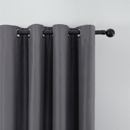 Antrasittgrå mørkleggingsgardin Salto i sateng