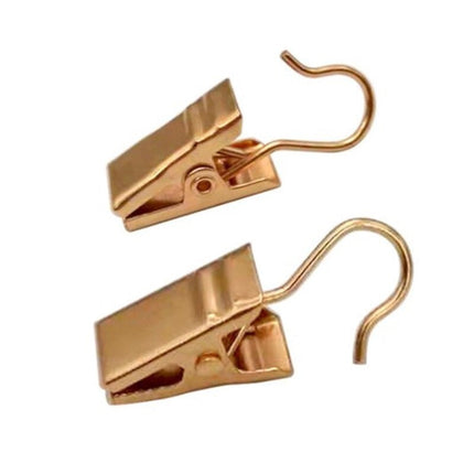 Hvite gardinklyper med krok