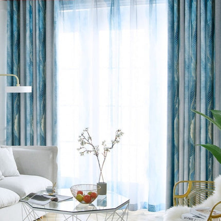 Gardin med blå fargegradient