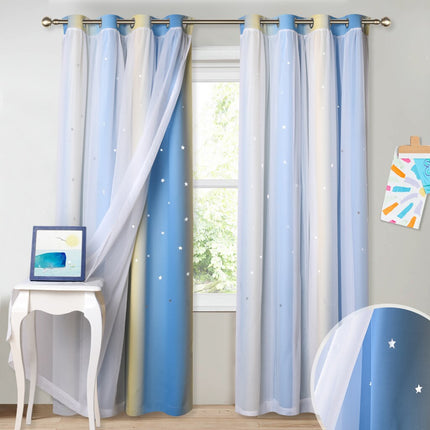 Fargerik florlett gardin for uteplass