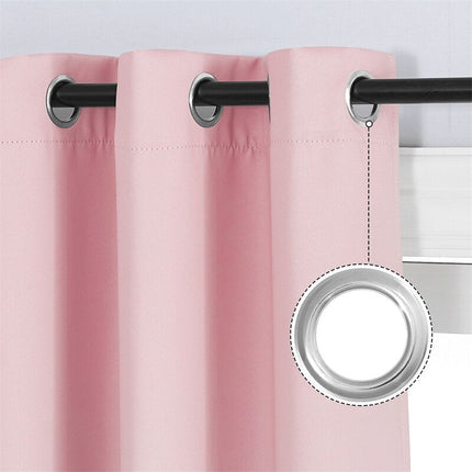 Mørkleggingsgardin med rosa og grå gradient