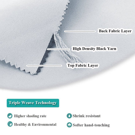 Hvit mørkleggingsgardin for soverom