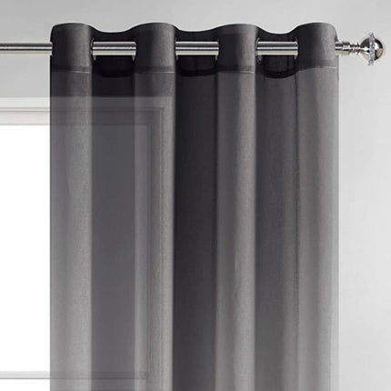 Gradert gjennomsiktig gardin svart og hvit