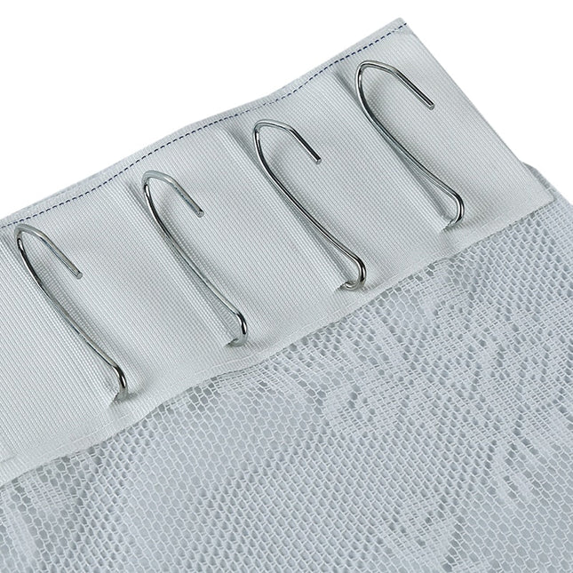 Hvit blondegardin til stue og soverom