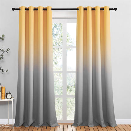 Mørkleggingsgardin med rosa og grå gradient