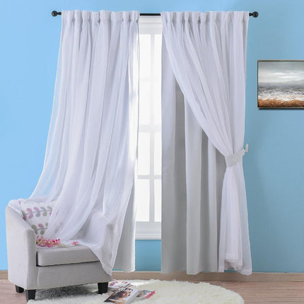 Dobbeltlags gardin for soverom stue