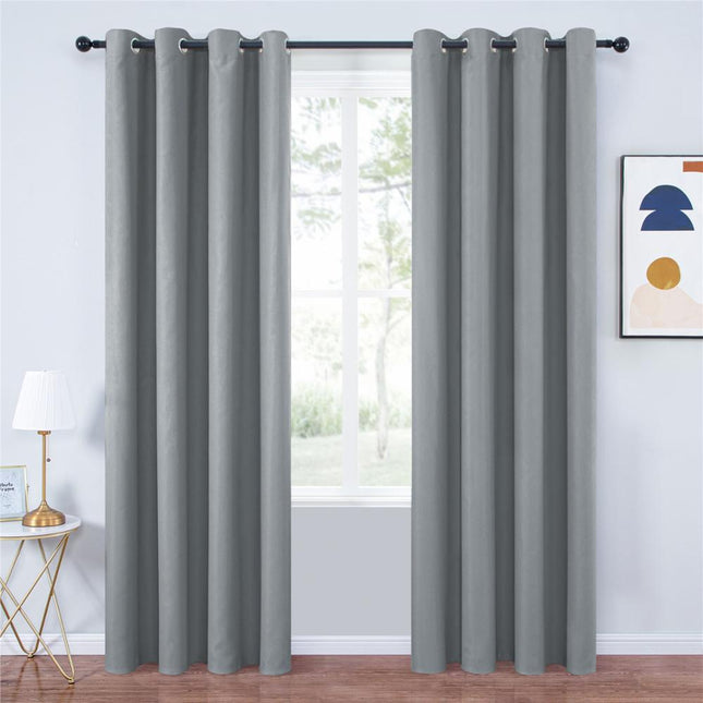 Grå mørkleggingsgardin Salto for stue