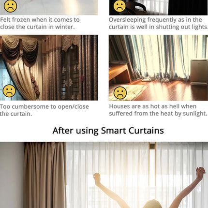 Motorisert gardinskinne for smarte hjem