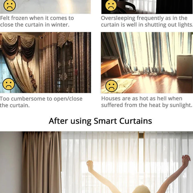 Motorisert gardinskinne for smarte hjem