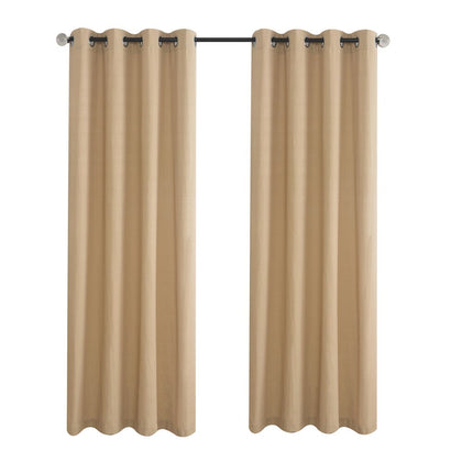 Gardin med grov vevd struktur