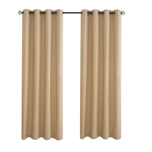 Gardin med grov vevd struktur