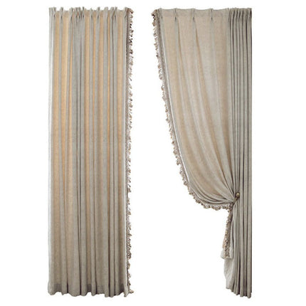 Bohemsk gardin med dusker i linlook