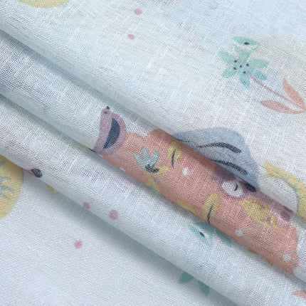 Tynn gardin til barnerom med ugler