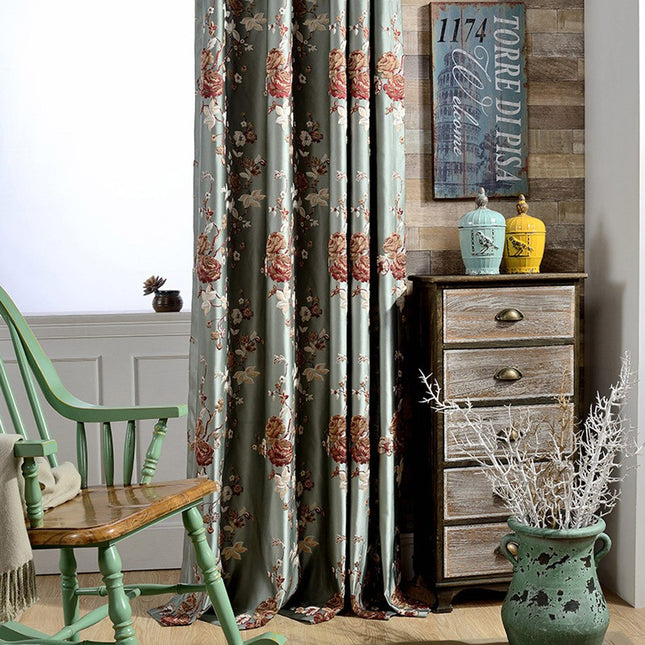 Mørkleggingsgardin Ocreza med vakkert blomstermønster