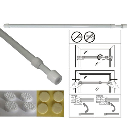 Justerbar gardinstang uten boring