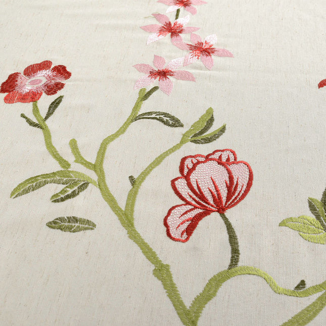 Gardin Tua med broderte blomstergrener