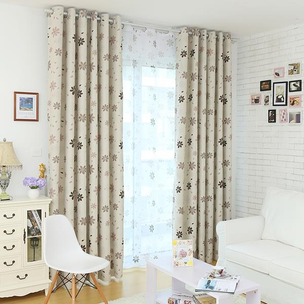 Lystett gardin Inasa med blomstertrykk