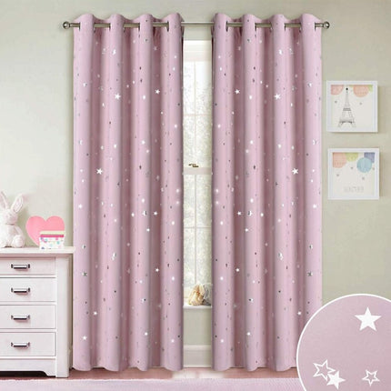 Rosa lystett gardin for barnerom