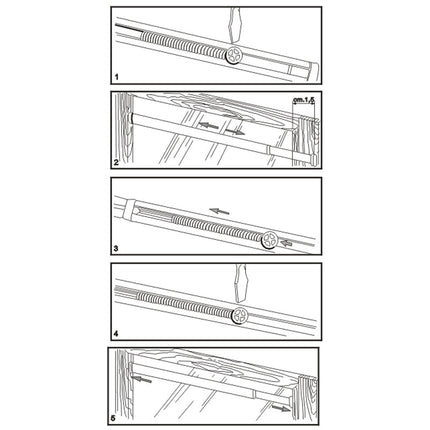 Justerbar spennstang for gardiner