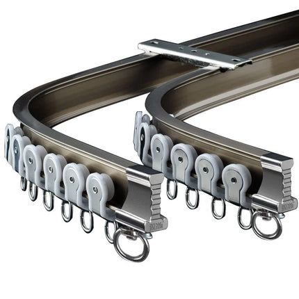 Fleksibel gardinskinne for buede vegger