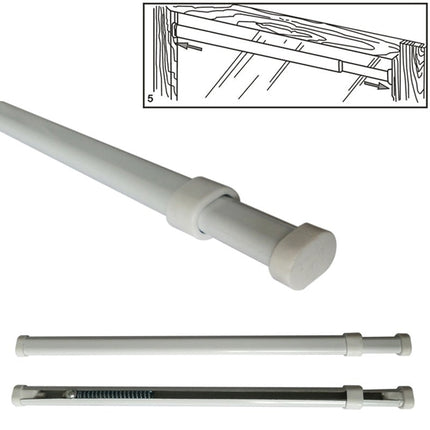 Justerbar spennstang for gardiner