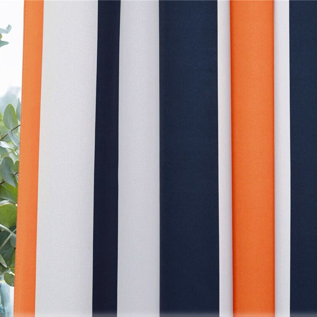 Kort mørkleggingsgardin med fargerike striper