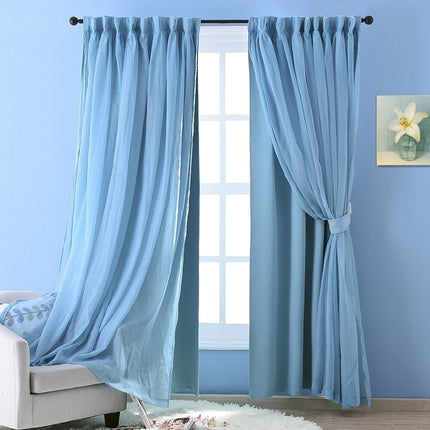 Dobbeltlags gardin for soverom stue