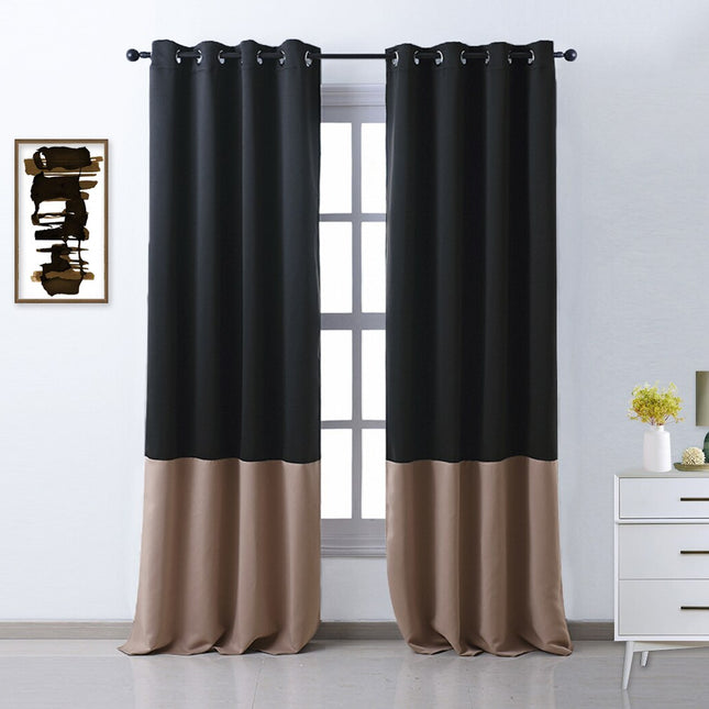 Tofarget mørkleggingsgardin i moderne design