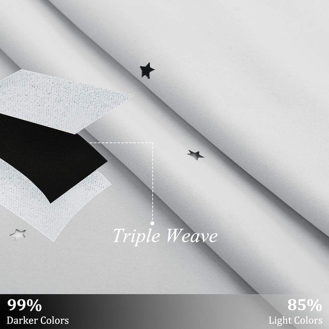 Mørkleggingsgardin med stjerner til barnerom