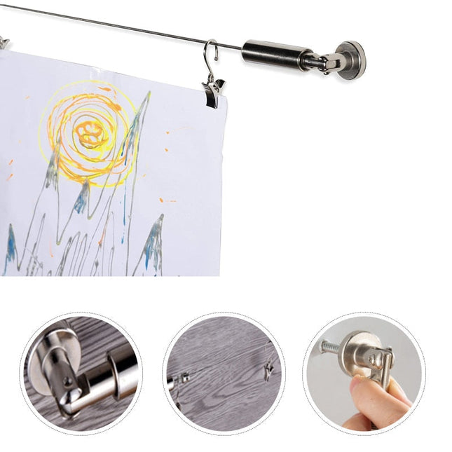 Komplett gardinwiresett for veggmontering