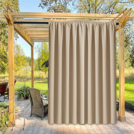 Beige vanntett gardin for veranda