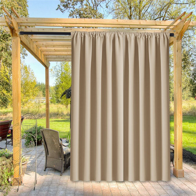 Beige vanntett gardin for veranda