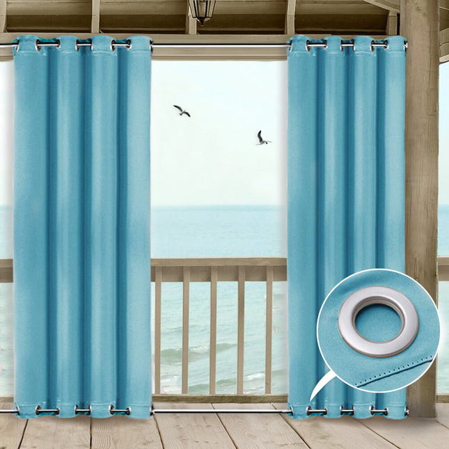 Blå utendørs gardin for balkong