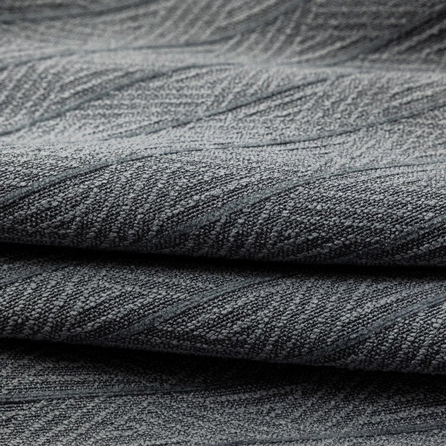 Grå lystett gardin med vevd tekstur