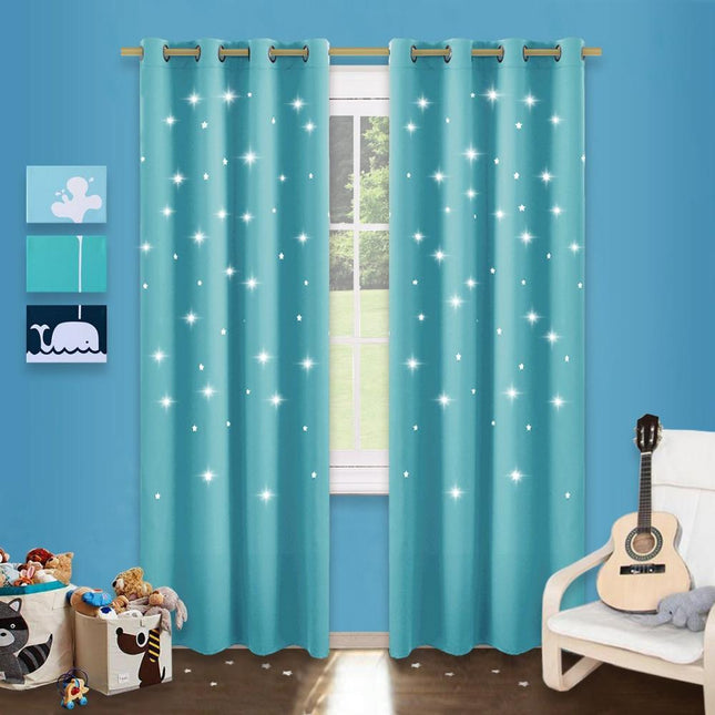 Mørkleggingsgardin med stjerner til barnerom