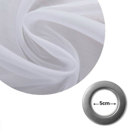 Tynn utendørs gardin med maljer