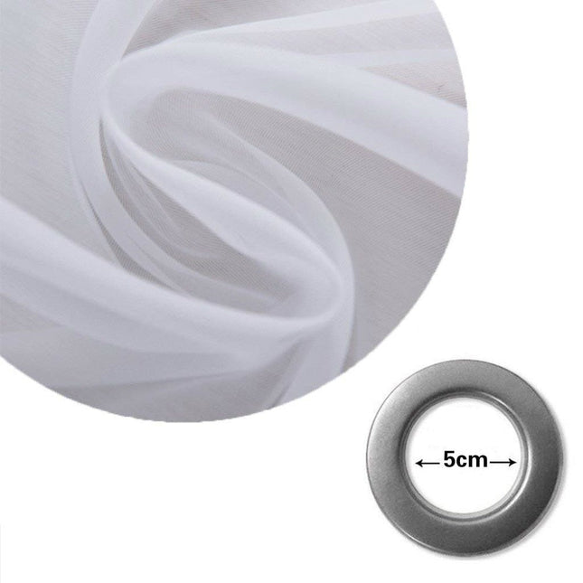 Tynn utendørs gardin med maljer