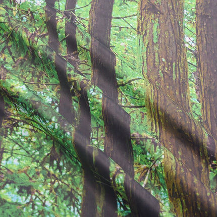 Utendørs gardin med trykt skogmotiv