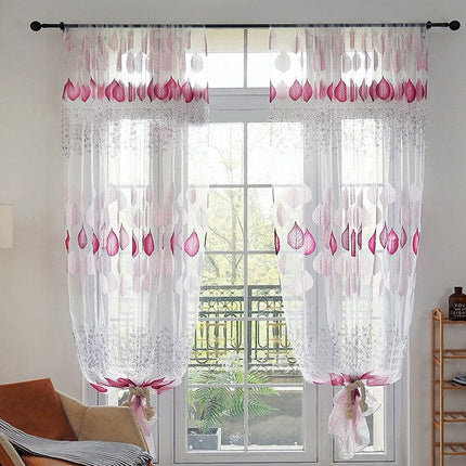 Lilla tynn gardin med bladmotiv