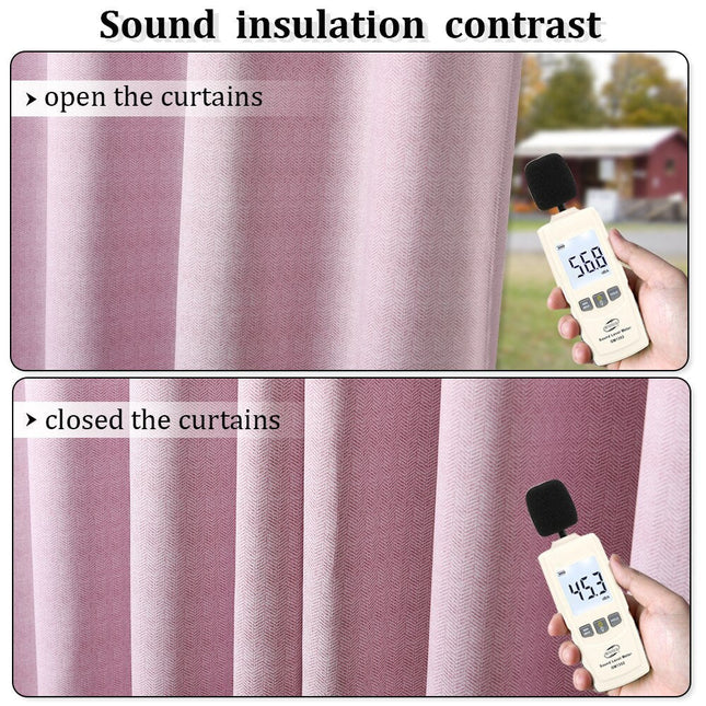 Strukturert lystett gardin med maljer