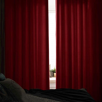 Sennepsgul lystett gardin i velur