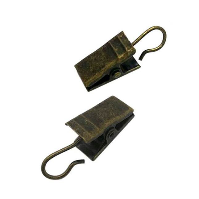 Hvite gardinklyper med krok