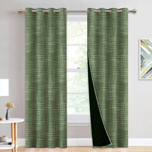 Lystett gardin med moderne rutemønster