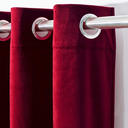 Sennepsgul lystett gardin i velur